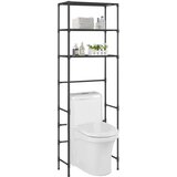 vidaXL Stojalo za nad stranišče 3-nadstropno črno 53x28x169 cm, (20756496) | Shoptok.si
