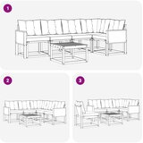  Set vanjskih sofa 6 kom. Prirodna i svjetlosiva | shoptok.hr