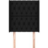  Uzglavlje s ušima crni 83x16x118/128 cm od tkanine | shoptok.hr