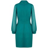 Pri Elegant navy cut dress Waist belt Gold buttons ARIEL | shoptok.hr