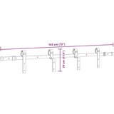 vidaXL Pribor za klizna vrata 183 cm čelični crni | shoptok.hr