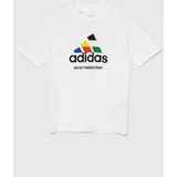 Adidas Otroška bombažna kratka majica TIRO NATIONS T bela barva, IW8148
