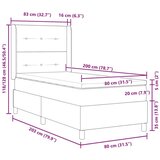 Box Postelja s vzmetnico Modra 80x200 cm Tkanina, (22050823) | Shoptok.si