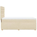  Krevet s oprugama i madracem krem 100 x 200 cm od tkanine | shoptok.hr