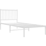 Metalni okvir za krevet s uzglavljem bijeli 80x200 cm | shoptok.hr