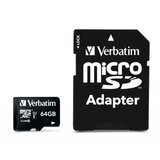 Verbatim U1 Micro SDXC 64GB Class 10 spominska kartica + adapter, (20282484) | Shoptok.si