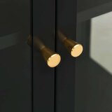  Stranska omarica črna 75x35x105 cm jeklo in steklo, (20620205) | Shoptok.si