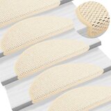 vidaXL Samolepilne preproge za stopnice sisal 15 kosov 65x25 cm krem Cene