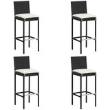  5-dijelni vrtni barski set s jastucima crni | shoptok.hr