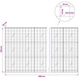  Gabion s žicom debljine 3,5 mm i mrežom 10x10 cm 950x20x150 cm | shoptok.hr