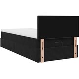  Otomanski okvir kreveta s madraca crni 100x200cm baršunasti | shoptok.hr