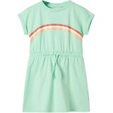  Dječja haljina s vezicom jarkozelena 116 | shoptok.hr