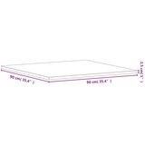 Stolna ploča 90 x 90 x 2 5 cm četvrtasta od masivne bukovine | shoptok.hr