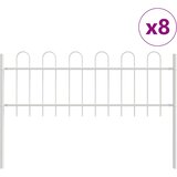 Vrtna Ograda 8 pcs Bijelo 13,6 x 0,6 m Čelik s prahom | shoptok.hr