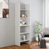 Furnova Knjižna omara visok sijaj bela 60x35x180 cm iverna plošča, (21932377) | Shoptok.si