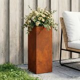  Vrtna saksija Rđa 20 x 20 x 40 cm Otporni čelik - Otporni čelik 20 x 20 x 40 cm 1 | shoptok.hr