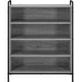  Ormar za cipele 76 x 36 5 x 93 cm Konstruirano drvo Siva Sonoma - Siva Sonoma 76 x 36 5 x 93 cm 4 police bez vrata | shoptok.hr