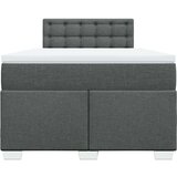  Krevet s oprugama i madracem tamnosivi 120 x 200 cm od tkanine | shoptok.hr