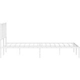 Metalni okvir za krevet s uzglavljem bijeli 193x203 cm | shoptok.hr
