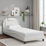  Krevet Viana s madracem bijeli 80 x 200 cm od umjetne kože | shoptok.hr