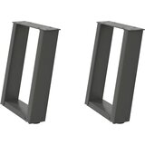  Noge za klub stolić U-oblik 2 kom antracit 28 x (42-43) cm čelik | shoptok.hr