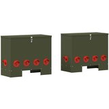  Hranilica za piliće 2 pcs Maslinasto zelena 60.5 x 29 x 51 cm | shoptok.hr