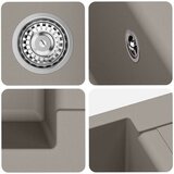  Lavabo - Umivaonik Siva 780 x 500 mm 80% kvarc i 20% smola | shoptok.hr