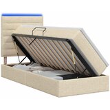  LED krevet za pohranu s madracem Krem 90 x 190 cm Tkanina | shoptok.hr