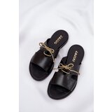 Zazoo Ladies leather sandals on flat heel 3022 black | Shoptok.si