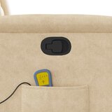  Masažni naslonjač krem tkanina od mikrovlakana | shoptok.hr