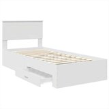  Konstrukcija postelje Bela 90 x 190 cm Konstruiran les, (5000104196) | Shoptok.si