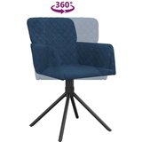  Vrtljiv jedilni stol 2 kosa moder žamet, (20943559) | Shoptok.si