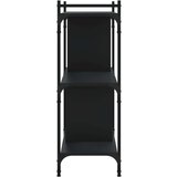 vidaXL Regal za knjige s 3 razine crni 76x32x88 cm konstruirano drvo | shoptok.hr