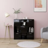 Ormarić za knjige crni 90 x 30 x 90 cm od konstruiranog drva | shoptok.hr