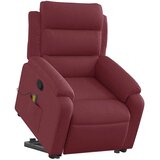  Masažni naslonjač na podizanje od tkanine crvena boja vina | shoptok.hr