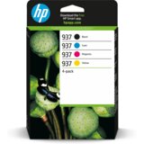 HP 937 CMYK Original Ink Cartridge 4-Pack spremnik s tintom 4 kom Standardni prinos Crno, Plavo, Magenta, Žuto | shoptok.hr