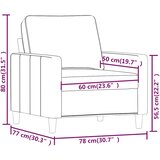  Fotelja crna 60 cm baršunasta | shoptok.hr
