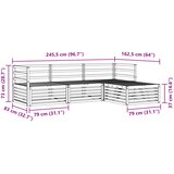  Set vanjskih sofa Prirodna 245,5 x 162,5 x 73 cm | shoptok.hr
