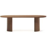 Kave Home Okrugao blagovaonski stol s pločom stola u dekoru oraha 100x240 cm Nealy – | shoptok.hr