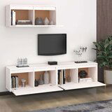 TV omarica 3 kosi bela trdna borovina, (20731858) | Shoptok.si