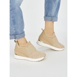 Shelvt brown suede wedge sneakers Cene