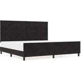 vidaXL Crni Baršunasti Krevet s Okvirom 200x200 cm | shoptok.hr