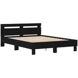  Crni okvir kreveta Crni hrast Drvo 140 x 190 cm Izdržljiv | shoptok.hr