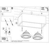  Stropna svetilka QUATRO 2 beton, (21347790) | Shoptok.si