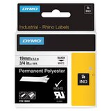 Dymo Trak Rhino Polyester 18484, 19 mm / 5.5 m (črno/bel), original Cene