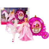  Lutka s bijelim konjem i kočijom Princeza - bijela/roza | shoptok.hr