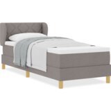 Box Spring krevet s madracem taupe 80x200 cm tkanina | shoptok.hr