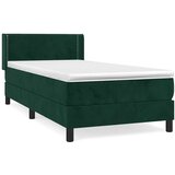 Box spring krevet s madracem tamnozeleni 80 x 200 cm baršunasti | shoptok.hr