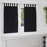  Zavjese za blackout s prstenovima 2 pcs Crna 140 x 140 cm | Eponuda.com
