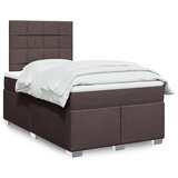  Krevet box spring s madracem tamnosmeđi 120 x 190 cm od tkanine | shoptok.hr